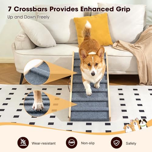 Dog Ramp for Bed, 39.4" Pet Ramp for Small & Large Dogs - Image 2