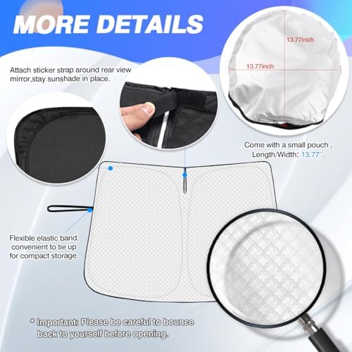 Canvcle Windshield Sun Shade for Honda CR-V 2023-2025 2026 CRV Accessories - Image 5
