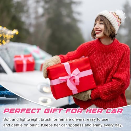 Ceenna 1 Set 32" Pink Extendable Snow Brush Ice Scraper - Image 5