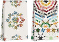 NISTOMISU 2 Pcs Retro Boho Kitchen Towels, Starburst Gifts Starburst Design by NISTOMISU
