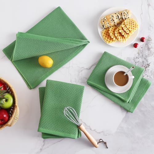 Homaxy 100% Cotton Oversized Waffle Weave Kitchen Towels 6-Pack - Image 7