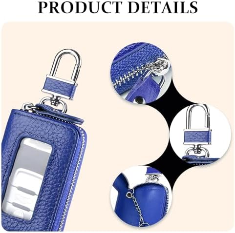 Car Key Case, PU Leather Auto Key Fob Cover, Car Smart Key Pouch - Image 5