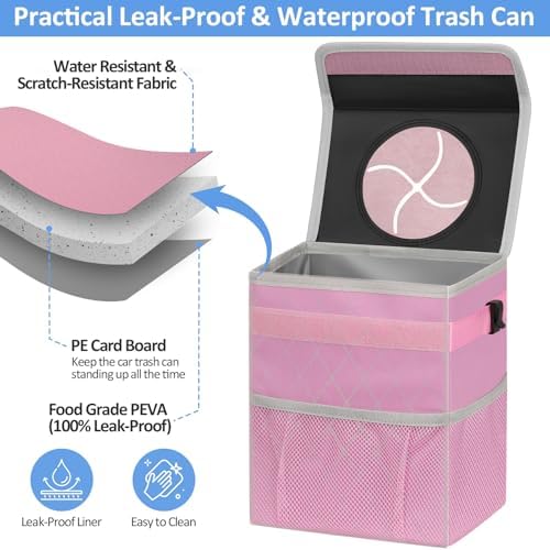ELONGRIVER Leak Proof Car Trash Can - Image 3