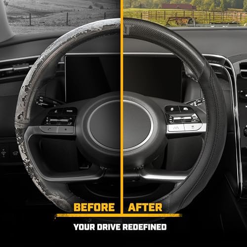 Cat® HexSport Black Carbon Fiber Steering Wheel Cover, Durable and Comfortable - Image 6
