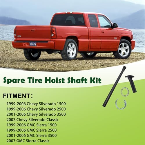 Spare Tire Hoist Shaft Kit Compatible - Image 3