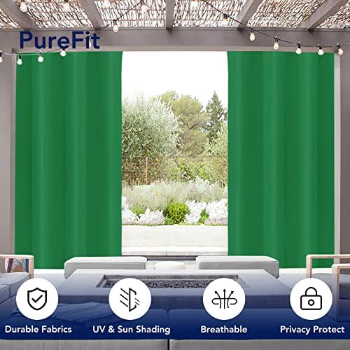 PureFit Outdoor Curtains for Patio Waterproof Weatherproof Outside Curtains - Image 3