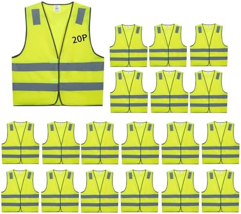 Safety Vests 20 Pack Bulk by SafetyClothing