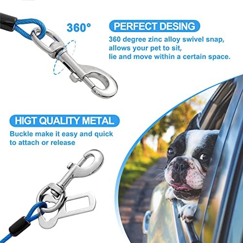 Dog Seat Belt Harness for Car, No Chew Tether Cable Vehicle Dogs Accessories - Image 6