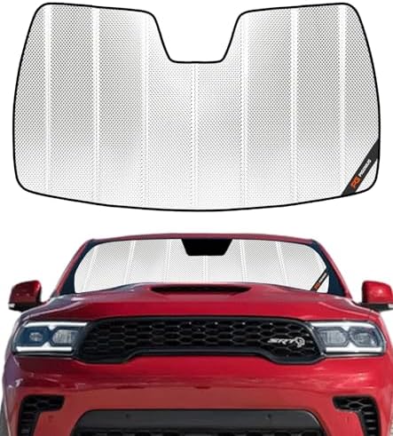 Pigenius Windshield Sun Shade for Dodge Durango 2021-2025. Reflective Aluminum by Pigenius