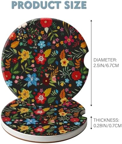 2 Pack Car Coasters for Cup Holders, Cute Car Accessories Interior - Image 4