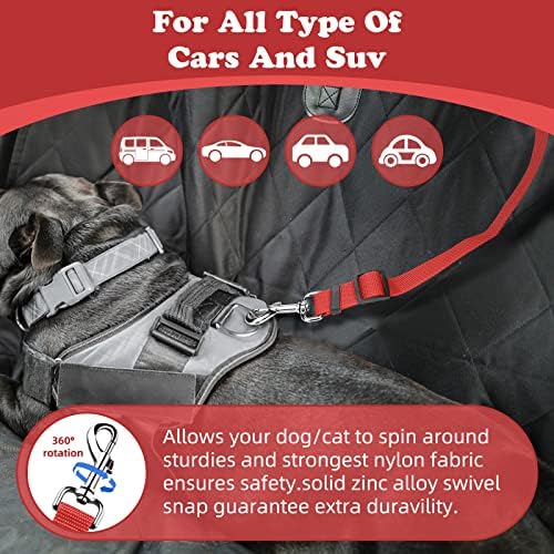BWOGUE Dog Seat Belt for Car, Adjustable Headrest Restraint Safety Lead - Image 5