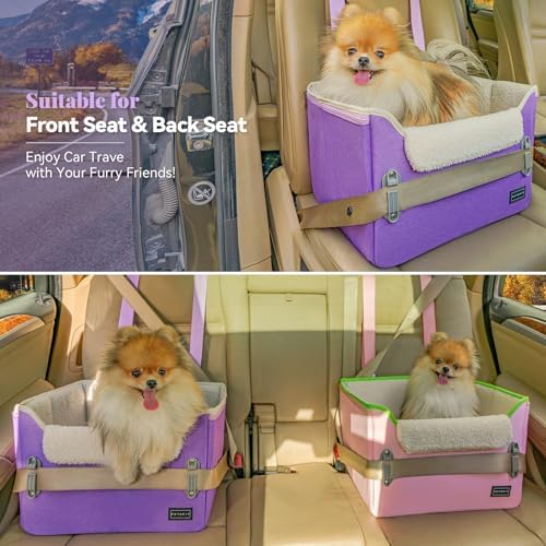 PETSFIT Small Dog Car Seat – Patented Safety Buckles – Safety Tether – Foldable - Image 2