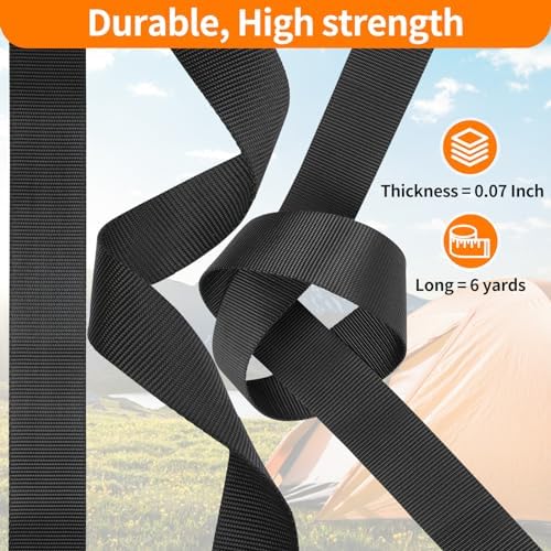 BEYOURD Heavy-Duty Buckles and Strap Set 1-1/2": 6 Yards of Thick Nylon Webbing - Image 4