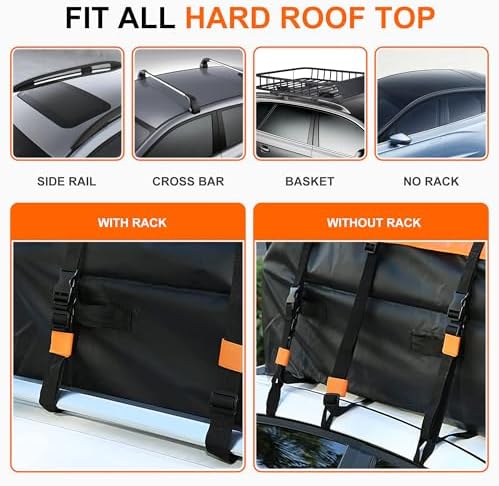 16 Cu Ft. Car Rooftop Cargo Carrier Bag Car Roof Top Bag Cargo Carrier - Image 3