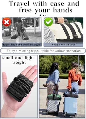 2Pcs Luggage Straps Bag Bungee Luggage Straps Suitcase Adjustable Belt，Add a - Image 3