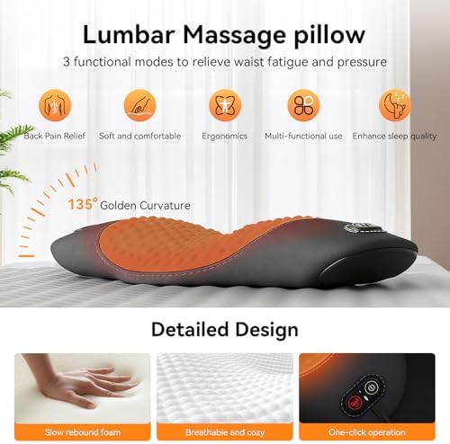 3-in-1 Electric Lumbar Support Pillow, Triple Fusion Back Massager - Image 2