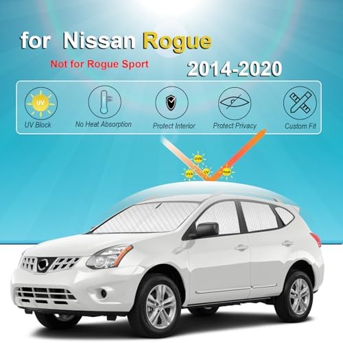 KMF 8pcs Thicken Sun Shades for Nissan Rogue 2014-2020 Accessories, Full Car - Image 5