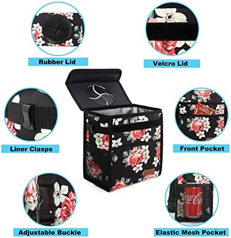 Femuar Car Trash Can Leak Proof Car Trash Bag Waterproof Car Garbage Can - Image 3