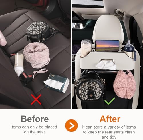Car Seat Back Cup Holder, 4-in-1 Multifunctional Backseat Organizer - Image 2