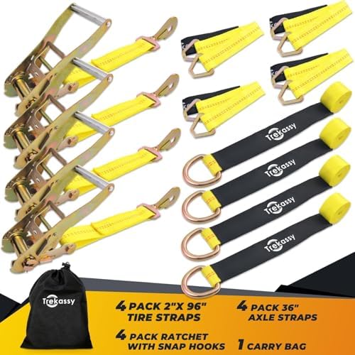 Trekassy 2" x 96" Car Tie Down Straps - Image 3