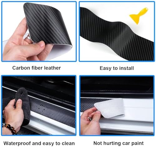 4 Pcs Tri-Color 3 Color Door Sill Protector Stickers, Universal Size Door Entry - Image 4