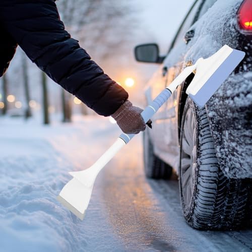 DOITOOL Telescoping Snow Brush Ice Scraper, Aluminum Alloy Car Winter Tool - Image 4