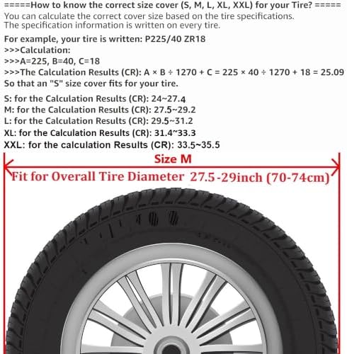 Black Spare Tire Cover for Toyota RAV4 and Jeep Compass Cherokee - Image 2