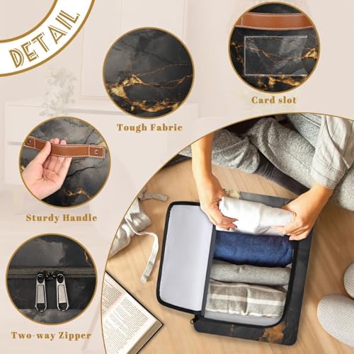 Black Gold Marble Storage Bins - Image 4