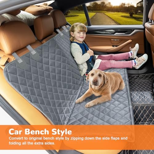 URPOWER XL Dog Seat Cover for Full-Size Trucks, 100% Waterproof Hammock - Image 3