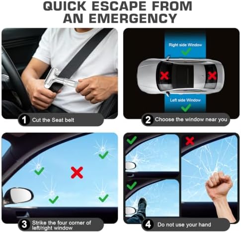 Window Breaker, Car Emergency Escape Hammer - Image 5