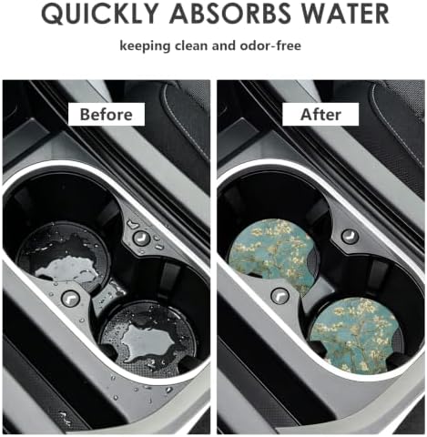2 Pack Car Coasters，2.75-inch Neoprene Non-Slip Cup Holder Coasters - Image 5