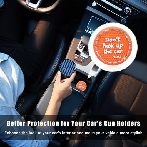 Ziciner 4 Pack Bling Car Cup Holder Coaster, 2.75 Inch Anti-Slip Auto Insert - Image 4