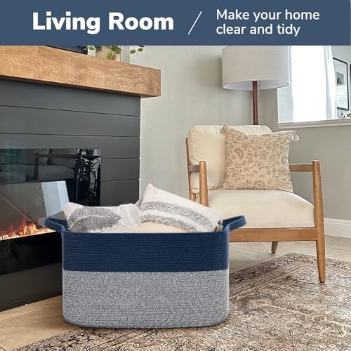 Goodpick 75L Extra Large Woven Blanket Basket - Image 2