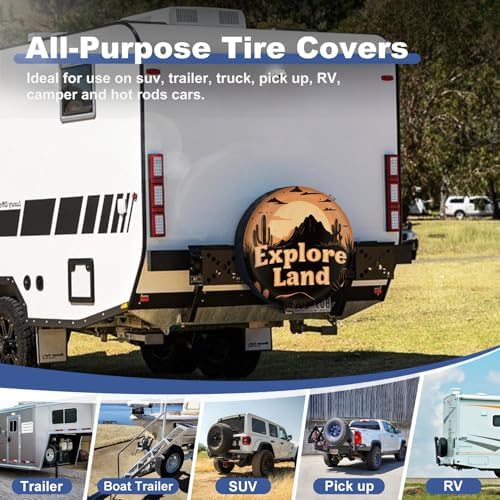 Explore Land Spare Tire Cover Fit Tire Diameters 30-33 inch - Image 2