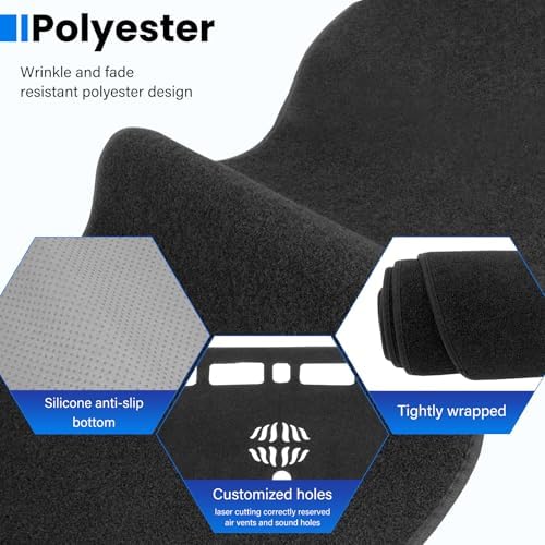Dash Cover Mat Compatible with Ford Ranger 2019 2020 2021 2022 Dashboard Cover - Image 5
