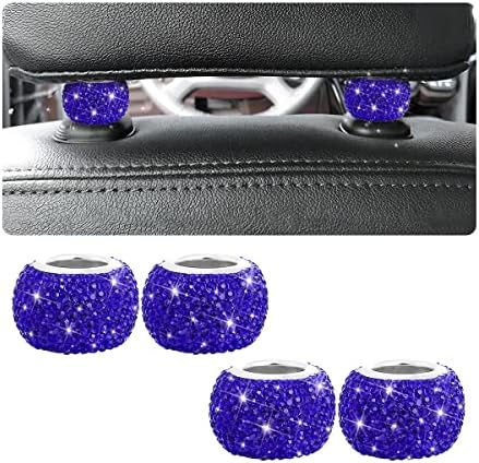 BELOMI 4 Pack Car Headrest Collars, Bling Car Head Rest Collars Rings Decor by BELOMI