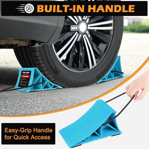 Wheel Chocks 2-Pack, Hard Plastic RV Tire Chocks - Image 4