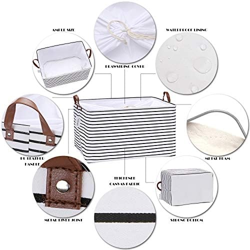 Hinwo 70L Extra Large Canvas Storage Bin - Image 4