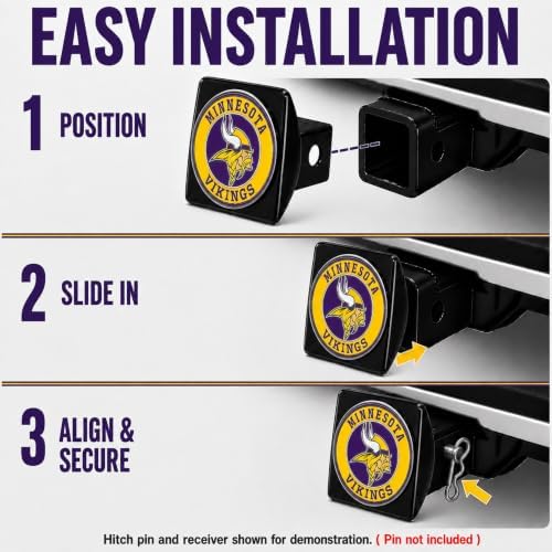 Minnesota Vikings Trailer Hitch Cover - Image 5