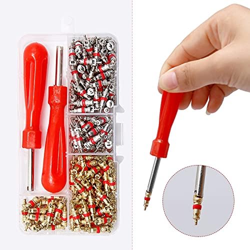 242pcs R134A Ac Valve Core Kit Valve Cores Kit AC Valve Core Removal Tool - Image 3