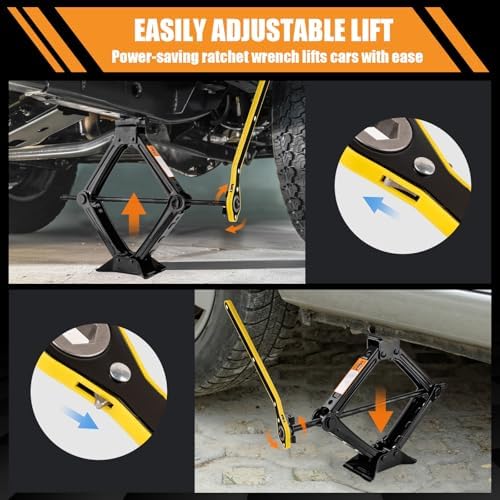 Beaiguna Portable Car Jack Kit, 2 Ton Scissor Jack - Image 5