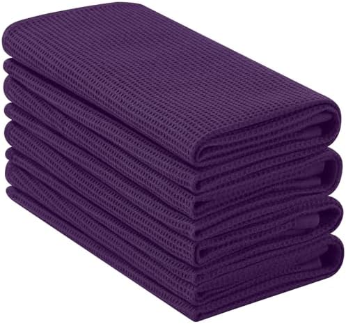 Homaxy 100% Cotton Waffle Weave Kitchen Towels, 4 Pack by Homaxy