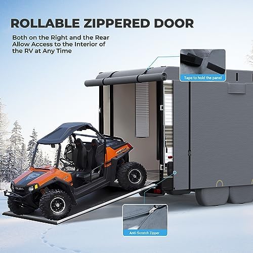 Fonzier RV Cover, Heavy Duty 9 Layers Travel Trailer Cover - Image 5
