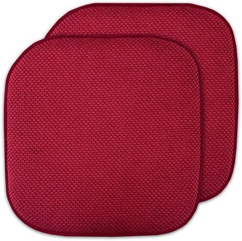 Sweet Home Collection Cushion Memory Foam Chair Pads Honeycomb Nonslip Back by SweetHomeCollection