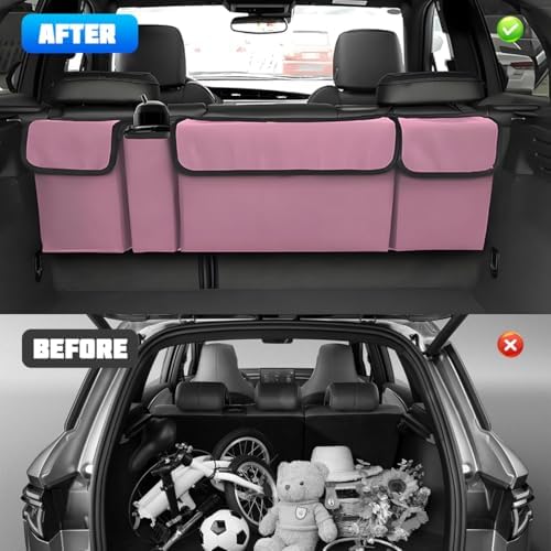 Car Trunk Organizer with Lid, Large Waterproof Vehicle Backseat Hanging Storage - Image 5