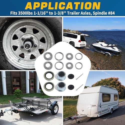 2Sets L44649 L68149 Trailer Hub Bearings Kit - Image 7