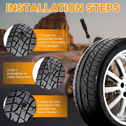 60 Pcs Tire Repair Screws, Tire Patch Kit, Screw in Tire Plugs - Image 5