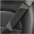 AUCELI 2PCS Carbon Fiber Car Seat Belt Cover, Breathable Leather by AUCELI