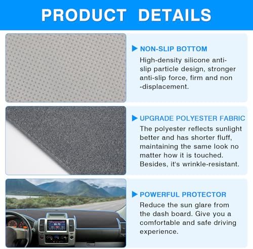 Autorder Gray Dashboard Cover Mat - Image 6