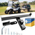 Golf Cart Rear Trailer Hitch, Heavy Duty Carbon Steel Hitch Receiver, No-Drill by MIXOPOLY